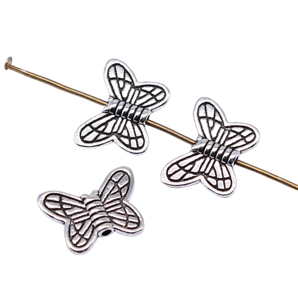 14x11mm 0.7g Zinc Alloy Butterfly Loose Metal Beads for DIY Bracelet Necklace Jewelry Making