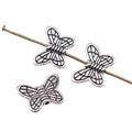 Outlined Butterfly Metal Beads in 2 Metal Finishes for Jewelry Making view 3