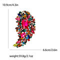 Oversized Paisley Crystal Brooch in Six Jewel Tone Colors view 7