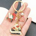 Mother's Day Rose and Carnation Enamel Keychains, 5 Designs view 1