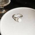 Pearl Clear Crystal Open Rings Gold Silver Seven Styles view 9