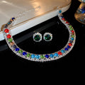 Thirteen Crystal Necklace And Stud Earring Sets In Assorted Colors view 10