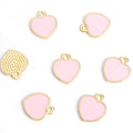 Enamel-Look Gold Silver Heart Alloy Charms in 14 Styles view 8