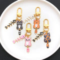 Seven Cat and Fish Bone Metal Clasp Keychain Designs view 2