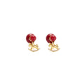 Pearl Look Bead Horse Drop Stud Earrings in Four Styles view 5