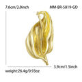 Sculpted Calla Lily Brooch in Polished Metal for Jackets and Scarves view 7
