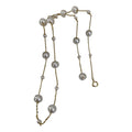 Long Y Pearl Station Lariat Necklaces Gold Silver Six Styles view 5