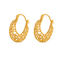 Hollow Lattice Geometric Hoop Earrings Gold Or Silver Tone view 5
