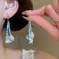 Pastel Bead Bracelet Shell Drop Earrings Beaded Necklace Pieces view 3