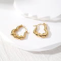 Gold Tone Open Geometric Hoop Earrings in Eight Designs view 9