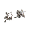 Star Outline Stud Earrings with Crystal Fringe Statement Jewelry view 5