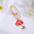 Gold Tone Colorful Feather Flower and Mushroom Clip Keychains view 10