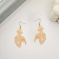 Four Color Hollow Goldfish Double Sided Long Hook Earrings view 8
