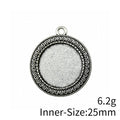 Round 25 mm Cabochon Pendant Settings in Two Antique Finishes view 5