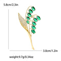 Lily of the Valley Brooch With Purple or Green Crystal Bells view 7