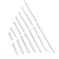 Silver-Tone Double-Loop Straight Bar Jewelry Connectors view 5