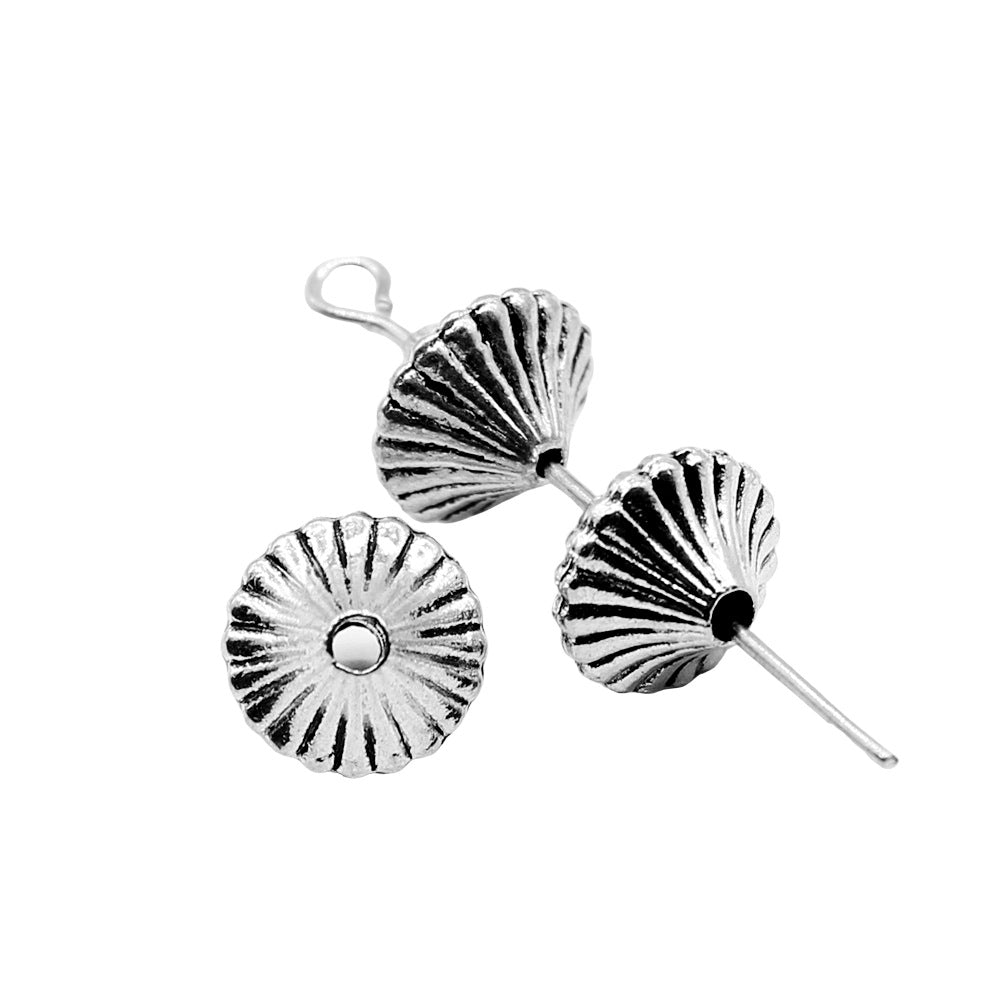10x10mm 1.4g Zinc Alloy Double Sided Cone Small Hole Spacer Beads for Bracelet Necklace Making