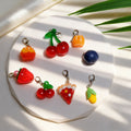 Mini Resin Fruit Food Charms Silver Lobster Clasp 8 Styles view 1