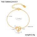Heart Sun Moon Zircon Pendant Necklace Bracelet Jewelry Set view 8