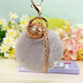 Zinc Alloy Bell Cage Keychain with Pompom Charm in 39 Color Choices view 5