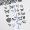 Antique Silver Butterfly Metal Charms with 27 Listed Options view 2