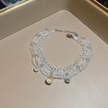 Seed Bead Lace Choker Necklaces Crystal Teardrops Bracelet view 7