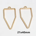 Gold Tone Open Back Resin Frames in Eleven Geometric Shapes view 11