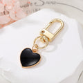 Gold Tone Enamel Heart Clip Keychains in Six Colors view 9
