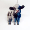 Cartoon Cow Printed Acrylic Ball Chain Hanging Charms in Six Designs view 6