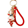 Jeweled Smiling Calf Keychains in Five Pictured Enamel Colors view 5