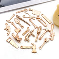 Antique Silver Gold-Tone Tool and Blade Metal Charms with 26 Listed Options view 4