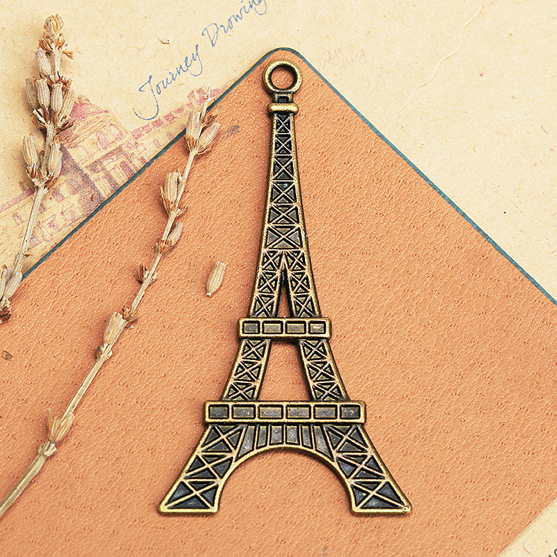 68x35mm Double-Sided Tower Alloy Charm Pendant