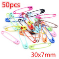 Colorful Coated Metal Safety Pins in Six Pictured Sizes view 2