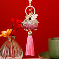 Gradient Flying Pig Keychains in Five Colors with Matching Tassels view 9