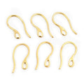 Curved Metal Earring Hooks in Steel Gold and Rose Gold Finishes view 4