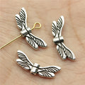 Butterfly Wing Small Hole Metal Bead in Three Vintage Finishes view 1