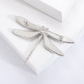 Silver Tone Dragonfly Brooch with Iridescent Inlay Wings view 4