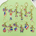 Heart Charm Keychains Featuring Blue Bow Across 22 Pictured Variations view 2