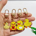 Yellow Duck Figure Gold Tone Clip Charms in Four Designs view 2