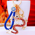 Crystal Zodiac Dragon Keychains with Fortune Cords and Loose Braided Loops view 12