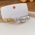 Gold and Silver Heart C-Shape Stud Earring Multi Sets view 6