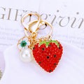 Mixed Crystal Fruit Keychains in Five Designs with Fortune and Clasp Free Loops view 7
