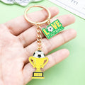 Soccer Charm Keychains Featuring Yellow Soccer Across 21 Pictured Variations view 2