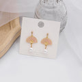 Eight Fan Tassel and Pearl Look Hook Clip Earrings view 8