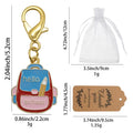 Hello School Backpack Enamel Charm Keychain Two Colors view 2