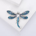 Enamel Dragonfly Brooch Pearl Body Rhinestone Accents view 6