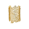 Wide Openwork Leaf Skeleton Metal Cuff Bracelets Gold Silver view 5