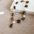 Beaded Statement Necklaces in Five Soft Stone Colors view 7