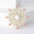 Layered Crystal Snowflake Brooch in Five Center Colors view 9
