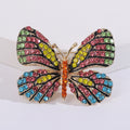 Rhinestone Butterfly Brooch Six Color Wing Styles Metal Pin Brooch view 6